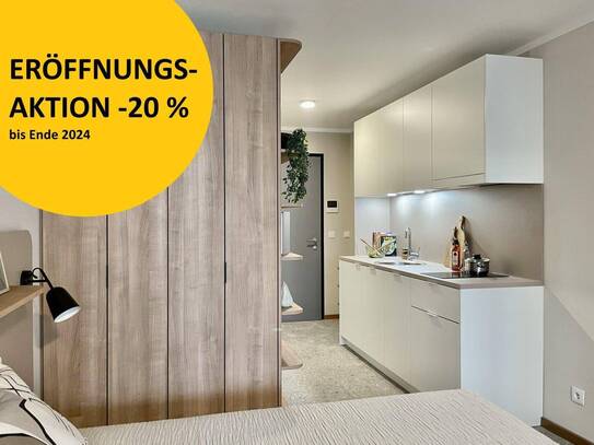 *OPENING DISCOUNT -20%* All-In-Living JONN-Y - möbliertes Apartment - Pauschalpreis + Gym, Sauna, Terrasse, Community A…