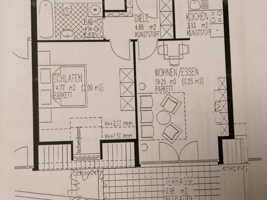 Ansprechende 2-Zimmer-Penthouse-Wohnung mit Balkon und Einbauküche in Innsbruck