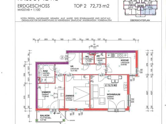 Schöne 3-Raum-EG-Wohnung mit EBK und Balkon in Gresten