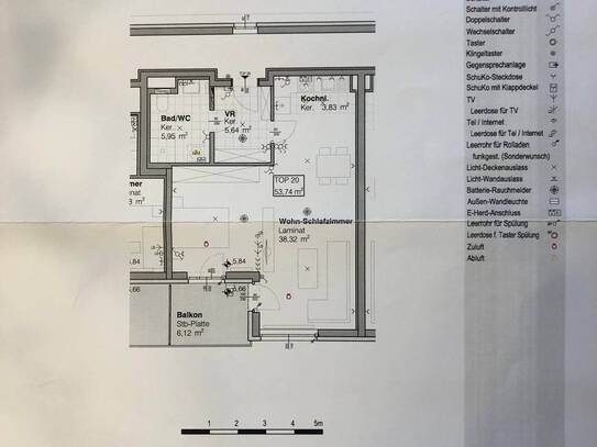 Schöne 1-Zimmer-DG-Wohnung mit Balkon und Einbauküche in Spillern