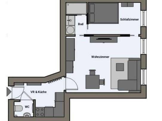 Altbauwohnung in Tiffanyhaus, PRIVAT ohne Maklerprovision, voll möbliert, U6, U5, Eigentums/Anlegerwohnung