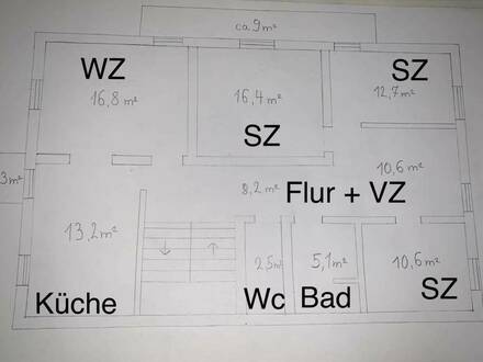 Belagsfertige 4-Zimmer Wohnung in Bad Häring mit Dachboden und Gartenanteil - Provisionfrei