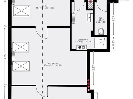 Zentrale Dachgeschoss-Wohnung in Linz