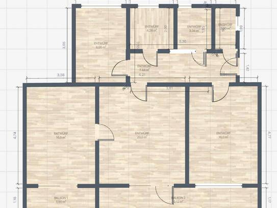 Schöne 4-Zimmer-Wohnung mit Balkon und EBK in Innsbruck