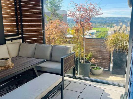 Wunderschöne Penthouse-Wohnung mit Blick ins Grüne