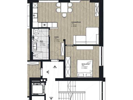 2-Zimmer-Wohnung (TOP4) in Kramsach zu vermieten.