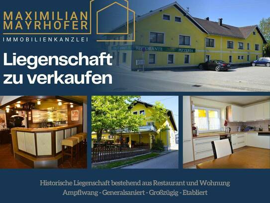 Historische Liegenschaft bestehend aus Restaurant und Wohnung in Ampflwang