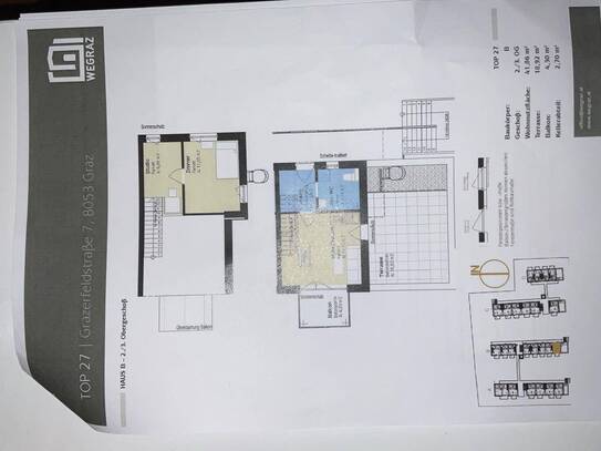 Neuwertige 2-Raum-Maisonette-Wohnung mit Balkon und Einbauküche in Graz