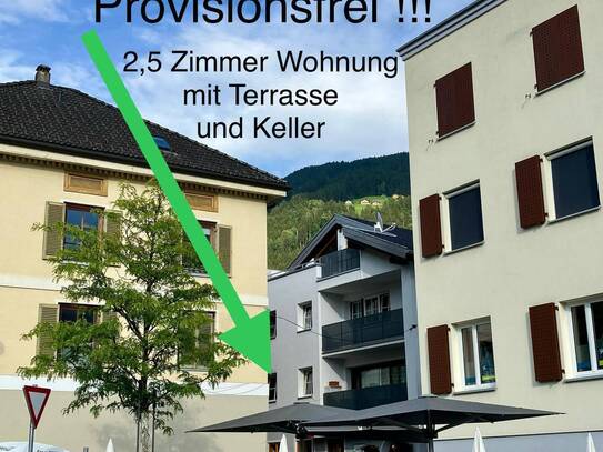 Provisionsfreie 2,5 Zimmer Wohnung mit Terrasse und Keller im Zentrum von Schruns