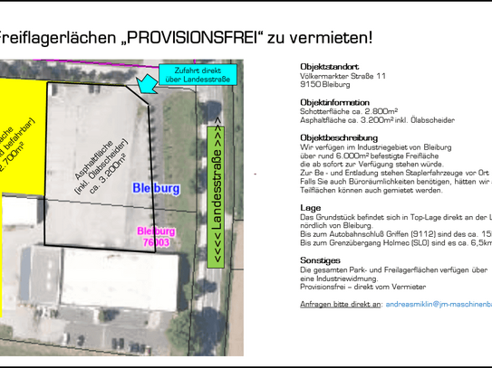 Park- Freilagerflächen "PROVISIONSFREI" zu vermieten!