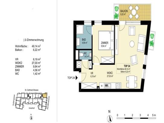 Schöne 2 Zimmer Neubau Wohnung