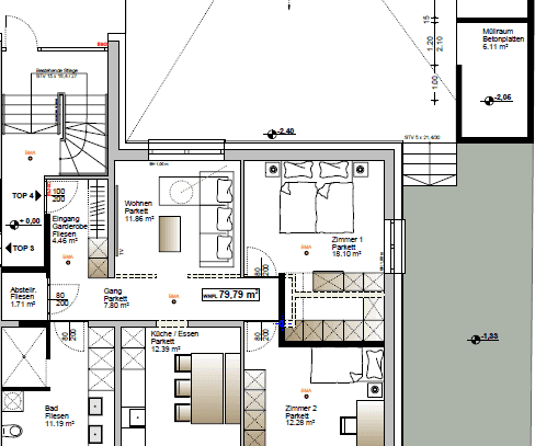 Schöne 3-Raum-Wohnung in Lustenau