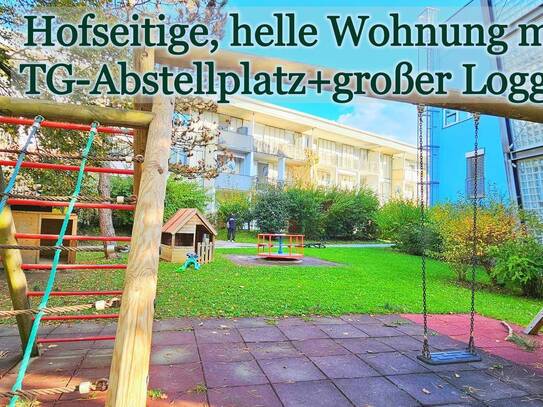 HOFSEITIGE & SONNIGE 3-Zimmer-Wohnung mit großer Loggia und TG-Parkplatz