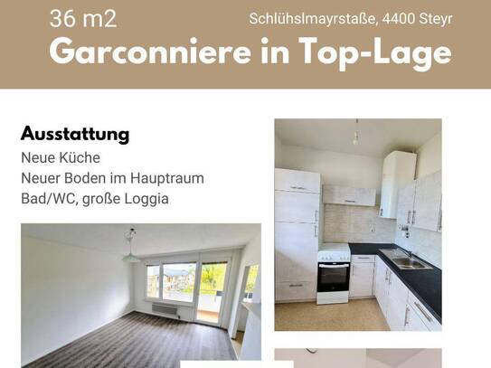 Schöne 1-Zimmer-Wohnung mit Einbauküche in Toplage