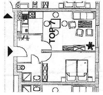 Schöne 2-Zimmer-Wohnung mit Einbauküche in Baden