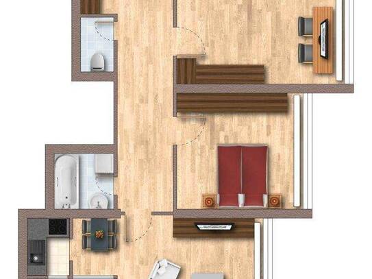 Jetzt zugreifen! Optimale 3 Zimmerwohnung mit Sonnenloggia