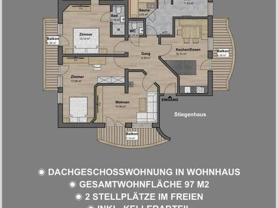 Schöne Wohnung in sehr guter Lage zu vermieten.