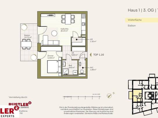 Erleben Sie den perfekten Mix aus Natur und Komfort2-Zimmerwohnung mit Balkon