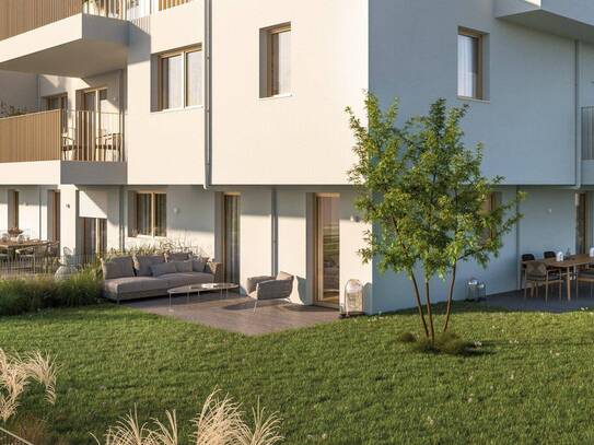 Neubau 3-Zimmer Wohnung mit riesigem Garten sowie Terrasse bei Stammersdorf