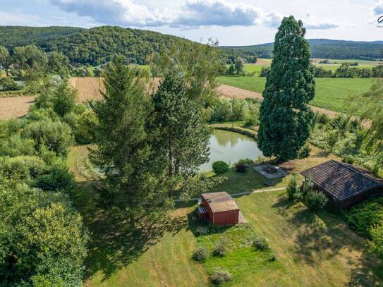 Paradies für Naturliebhaber - Grundstück mit 2 Teichen und Fischerhütte!