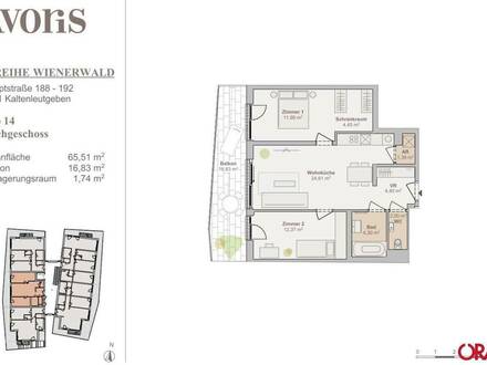 3 Zimmer mit Sunset-Terrasse im Erstbezug, Wienerwaldblick - zu kaufen in 2391 Kaltenleutgeben