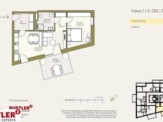 Ihr privater Balkon im Grünen: Exklusive 2-Zimmerwohnung im Schlosspark