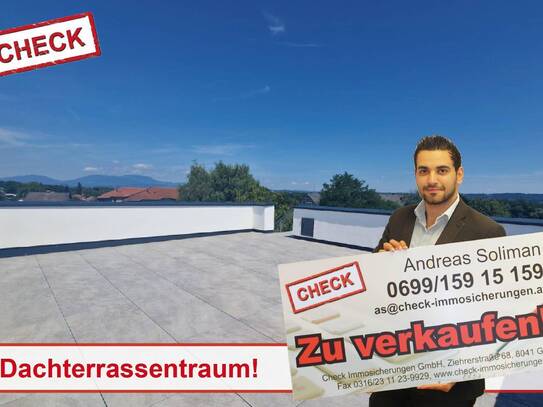 Ziegelmassivbau! Anleger-Penthousewohnung mit 141 m² Terrasse in Feldkirchen! Top 10