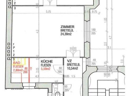 STADTWOHNUNG ZUR SANIERUNG: Stilvolle 2-Zimmer Wohnung in 1070 Wien