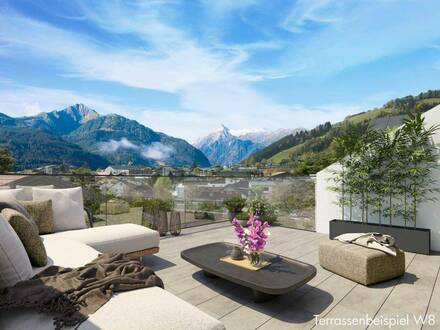 Porscheallee W8 - Dachgeschosswohnung mit Panoramaterrassen und fantastischen Bergblick