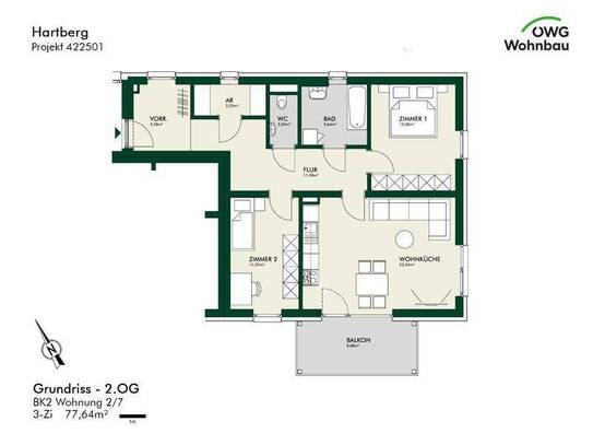 PROVISIONSFREI - Hartberg - geförderte Miete - 3 Zimmer