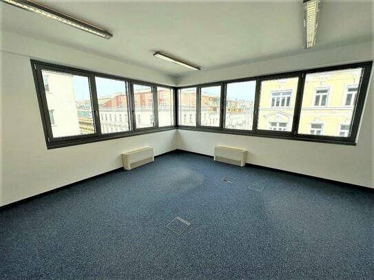 SIEBENBRUNNENGASSE - ZENTAGASSE, klimatisiertes 336 m2 Büro oder Kanzlei, 8 Zimmer, Teeküche, Nebenräume, 4. Liftstock