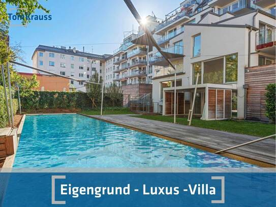 ELEGANTES-TOWNHOUSE mit SWIMMINGPOOL auf EIGENGRUND AN DER ALTEN DONAU