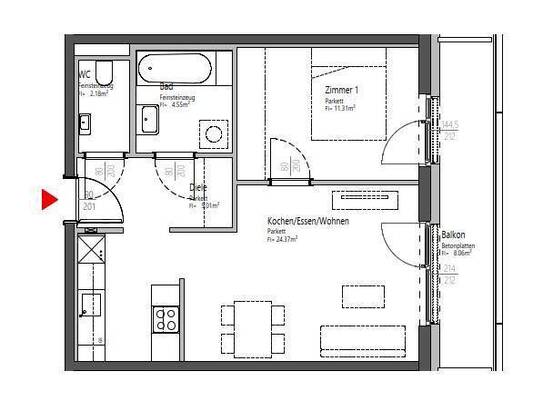 2-Zimmer-Wohnung in Graz 8020 zu mieten!