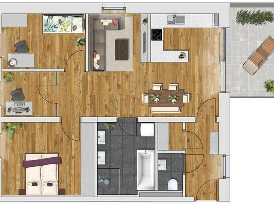 Moderne Wohnung in Lienz Top 4 im 1. OG Haus West