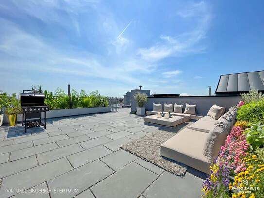 PROVISIONSFREI - NEUBAU |Klimatisierte 4-Zimmer Dachgeschoss-Traum mit Anninger-Blick & riesiger Dachterrasse im Zentrum