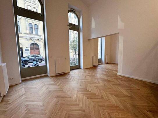 ERSTBEZUG, ARGENTINIERSTRASSE, 76 m2 Geschäftslokal - Büro - Atelier, 3 Räume, Schaufenster, Parketten, Sanitäranlage,…