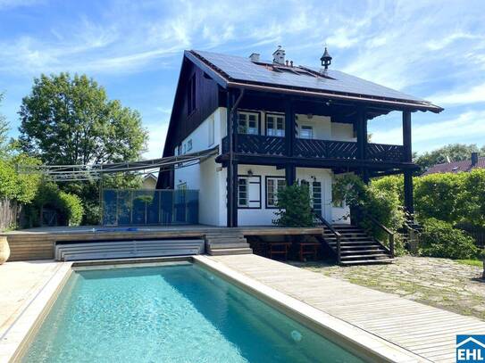 Charmantes & gepflegtes Einfamilienhaus mit Pool und Sauna - Ein Zuhause mit Bergblick