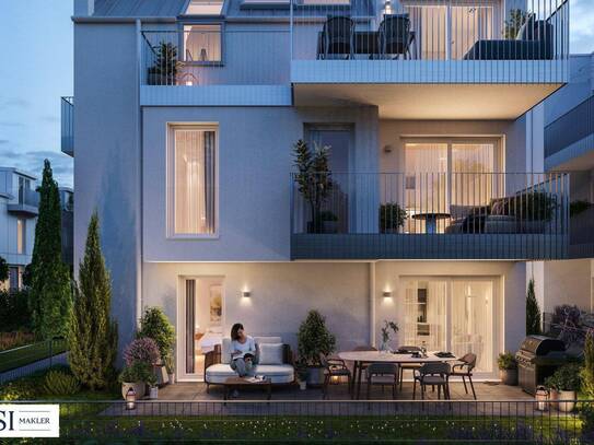 Apartments Alte Donau: Moderne 2-Zimmer-Eigentumswohnung mit Terrasse und Garten - PROVISIONSFREI!