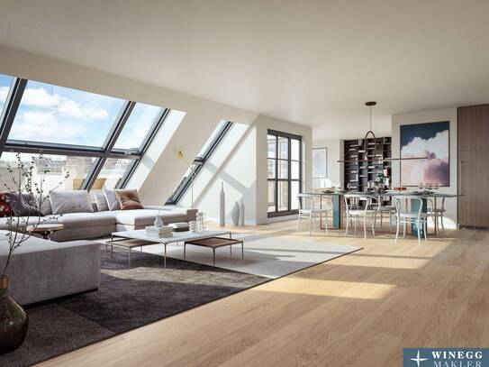 DACHTRAUM mit WIENBLICK! Penthouse auf einer Ebene mit grandioser Dachterrasse