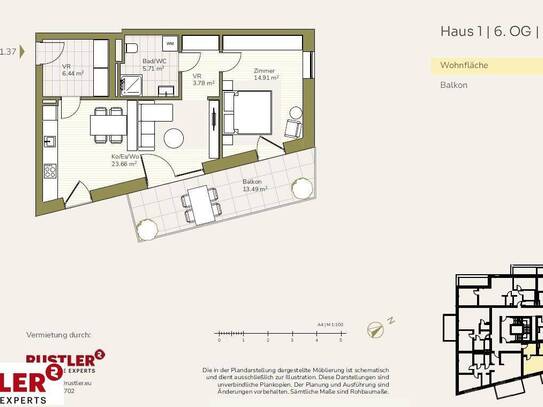 Genießen Sie die Natur: Außenflächen im Schlosspark2-Zimmerwohnung mit Balkon