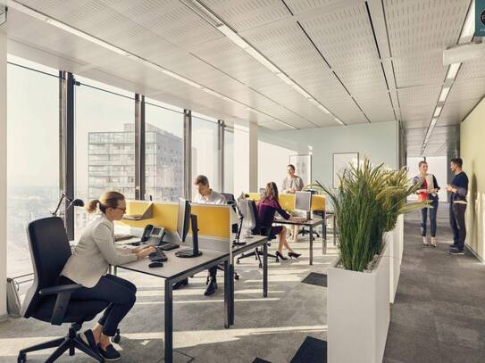 Office im einzigartigen Hochhaus mit ausgezeichneter Infrastruktur und Panoramablick!