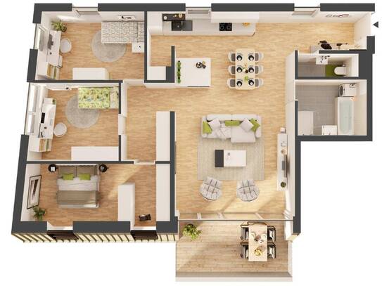 4-Zimmer Neubau-Wohnung mit Balkon (W36)