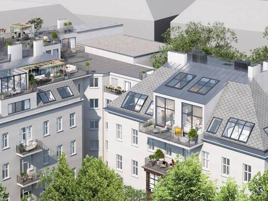 TOPLAGE NÄHE AUMANNPLATZ | EXKLUSIVE DACHGESCHOSSWOHNUNG | TERRASSE | WIENBLICK | ERSTBEZUG