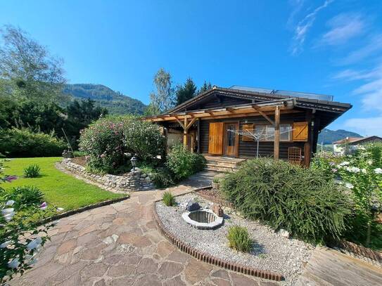 Holzblockhaus mit Garage und Gartenparadies - sonnige Naturoase im Steyrtal/Leonstein