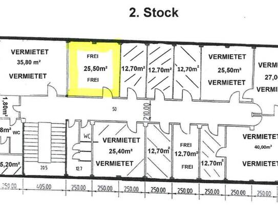 Bürofläche 25 m² | 2. OG