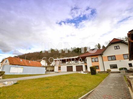Großes Einfamilienhaus mit Autowerkstatt, nahe sehr ruhigem Dorfzentrum