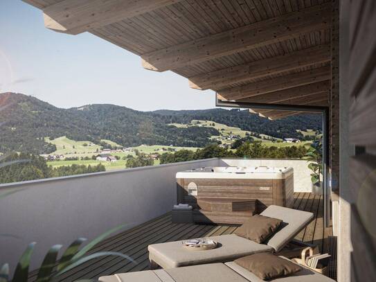 Traumhafte 3 Zimmer Dachgeschoss Wohnung mit XL Balkon in Mondsee