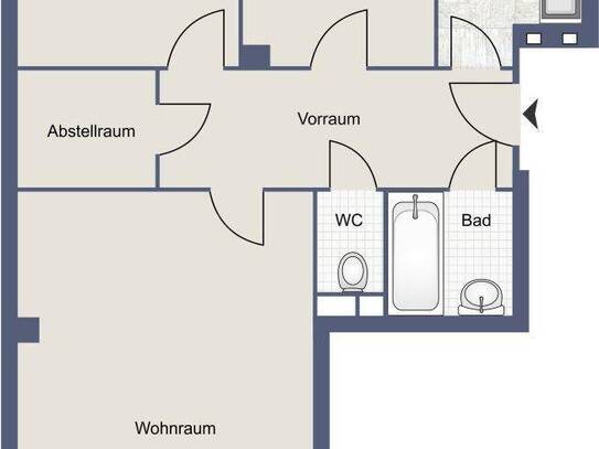 Nahe Friesenplatz/Angeligasse - sehr guter Grundriss - 3 Zimmer - Parkplatz - sanierungsbedürftig