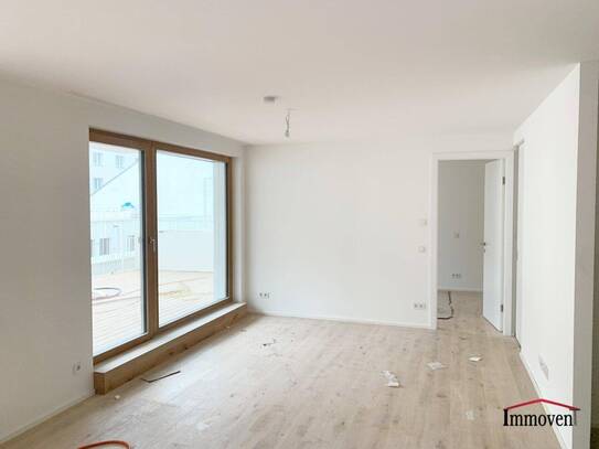 TOPLAGE und ERSTBEZUG: Hofseitige, moderne 2-Zimmerwohnung mit großer Terrasse! Besichtigung ab Ende Jänner/Anfang Febr…