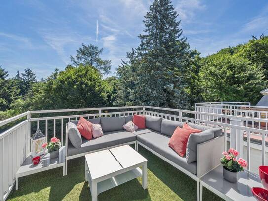 Dachgeschoss-Maisonette mit Sonnenbalkon in ruhiger Lage